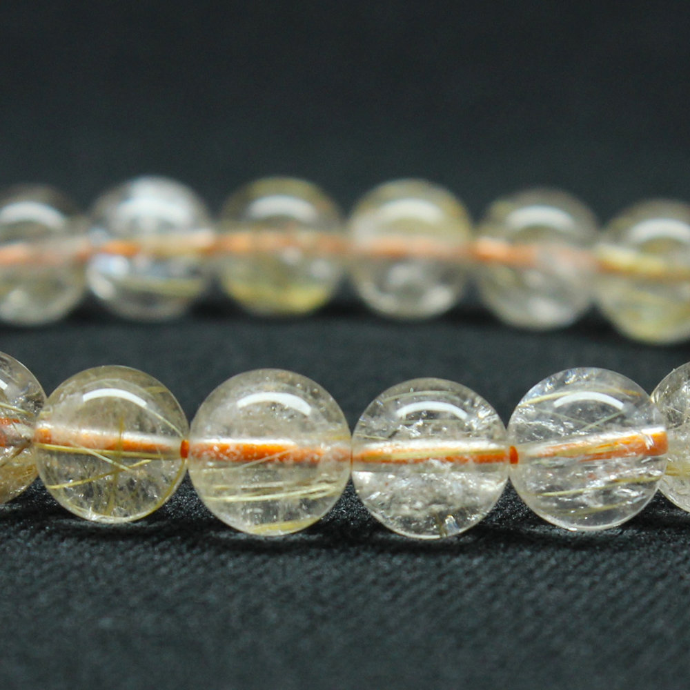 画像8: 末広がり8mmブレスレット ゴールドルチルクォーツ【約8mm ±0.5ブレス】一点物【 GHB121・18g】綺麗な金針クォーツ 金運上昇 仕事運向上 クリスマスプレゼント 贈り物 水晶 浄化発送 ギフト 京海堂