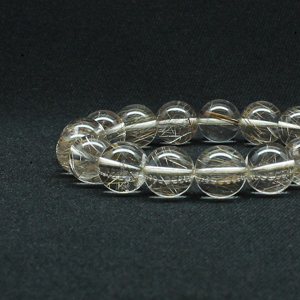 画像: 【透明度抜群】１２ミリ 一点物 シルバールチル ブレスレット 43ｇ PSir15 銀針水晶 お守り効果 贈り物 ギフト　京海堂