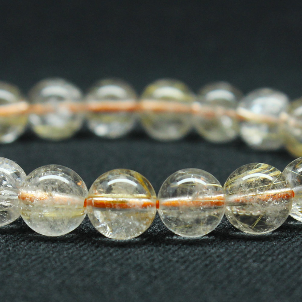 画像9: 末広がり8mmブレスレット ゴールドルチルクォーツ【約8mm ±0.5ブレス】一点物【 GHB121・18g】綺麗な金針クォーツ 金運上昇 仕事運向上 クリスマスプレゼント 贈り物 水晶 浄化発送 ギフト 京海堂