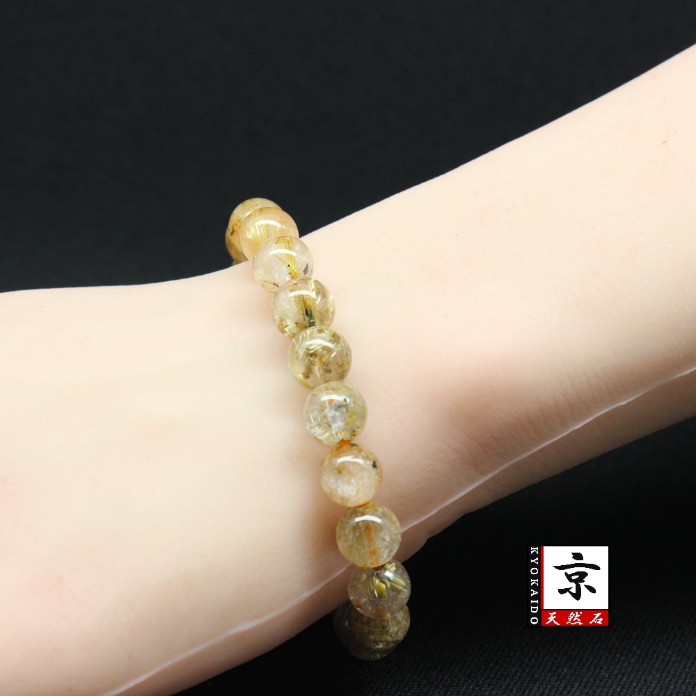 画像4: これぞ！標本と言う天然石金針ゴールドルチル【GHB119】9mm 22g・16cm 一点物【ルチルクォーツブレスレット 金運上昇 】仕事運向上、直感力向上、集中力向上、精神力強化 プレゼント 贈り物 水晶 浄化発送 ギフト 京海堂