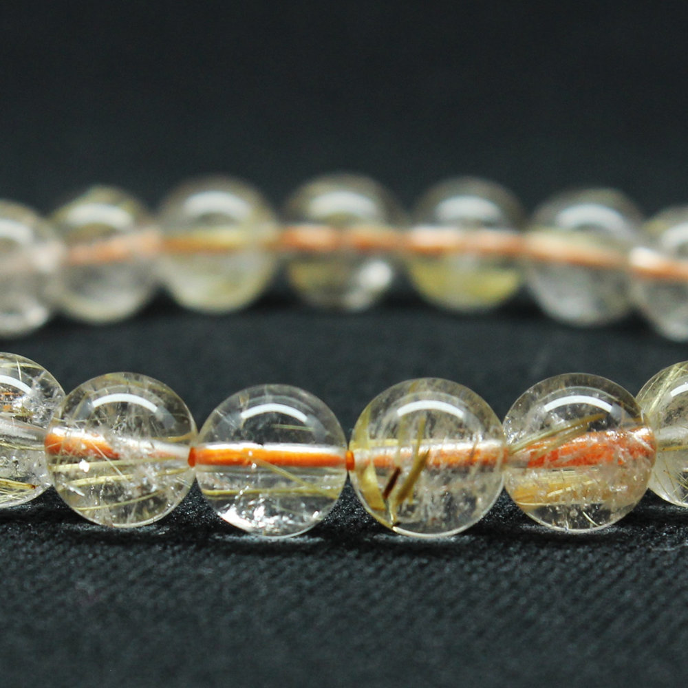 画像7: 末広がり8mmブレスレット ゴールドルチルクォーツ【約8mm ±0.5ブレス】一点物【 GHB121・18g】綺麗な金針クォーツ 金運上昇 仕事運向上 クリスマスプレゼント 贈り物 水晶 浄化発送 ギフト 京海堂