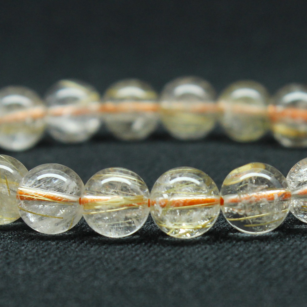 画像11: 末広がり8mmブレスレット ゴールドルチルクォーツ【約8mm ±0.5ブレス】一点物【 GHB121・18g】綺麗な金針クォーツ 金運上昇 仕事運向上 クリスマスプレゼント 贈り物 水晶 浄化発送 ギフト 京海堂