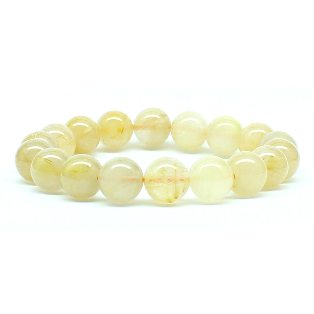 画像: 金運上昇 ゴールドルチル【GHB122】 11mm 35g 一点物【クリーミーなカラーが綺麗なルチルクォーツブレスレット 仕事運向上、直感力向上、集中力向上、精神力強化 プレゼント 贈り物 水晶 浄化発送 ギフト 京海堂